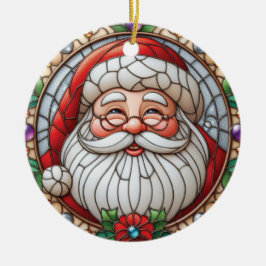 Adorno De Cerámica Santa de Navidad Vintage