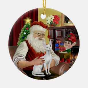 Adorno De Cerámica Santa - Devonshire Rex cat