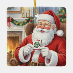 Adorno De Cerámica Santa Divertido Personalizado Tráeme un Joker Mahj