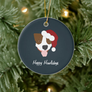 Adorno De Cerámica Santa Dog - Personalizable