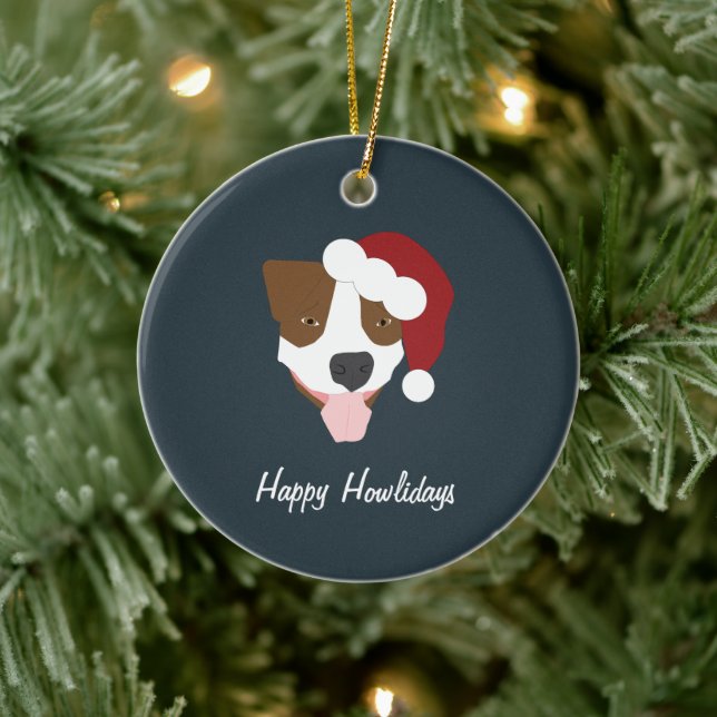 Adorno De Cerámica Santa Dog - Personalizable (Árbol)
