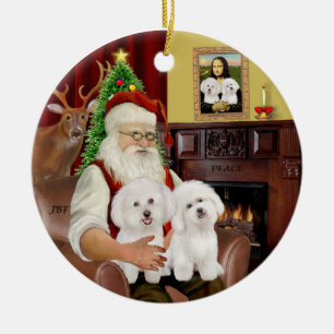 Adorno De Cerámica Santa - Dos frías de Bichon