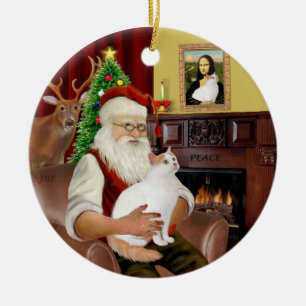 Adorno De Cerámica Santa en casa - Un gato turco