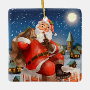 Adorno De Cerámica Santa en Chimenea