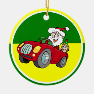 Adorno De Cerámica Santa En Un Coche