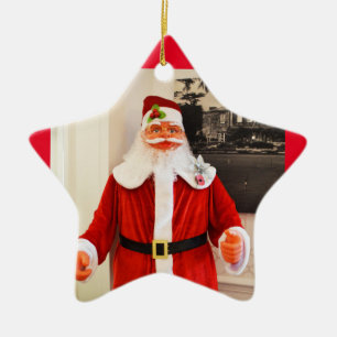 Adorno De Cerámica Santa en una estrella