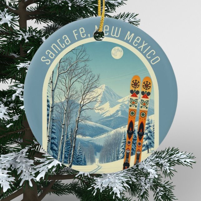 Adorno De Cerámica Santa Fe New Mexico ski souvenir  (Subido por el creador)