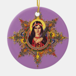 Adorno De Cerámica Santa Filomena