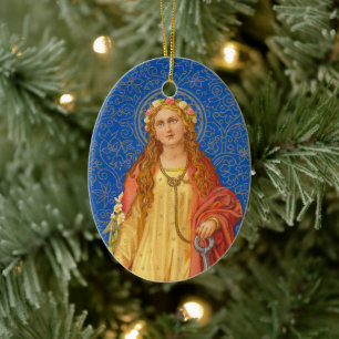Adorno De Cerámica Santa Filomena con ancla (SNV 051)