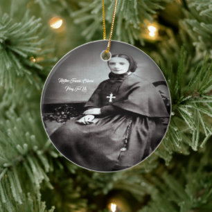 Adorno De Cerámica Santa Francisca Javier Cabrini