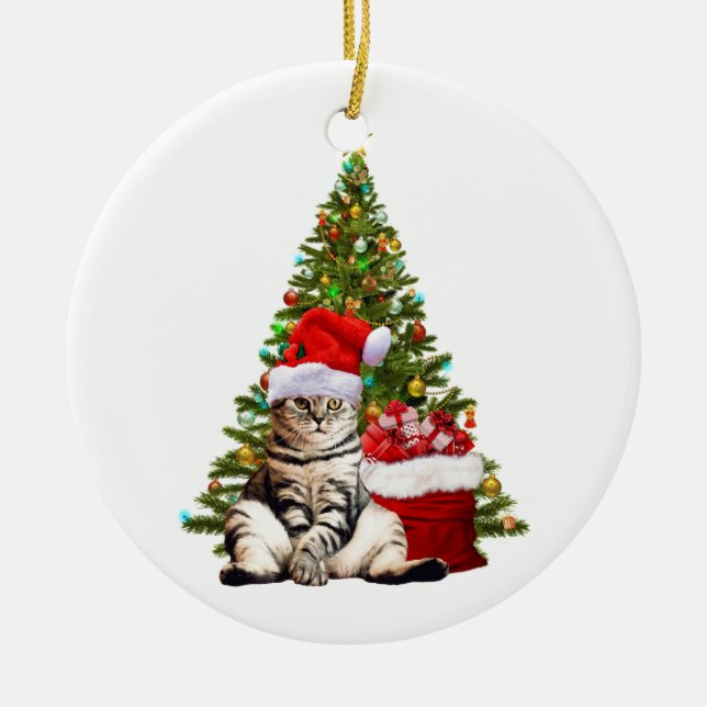 Adorno De Cerámica Santa Gato (Frente)