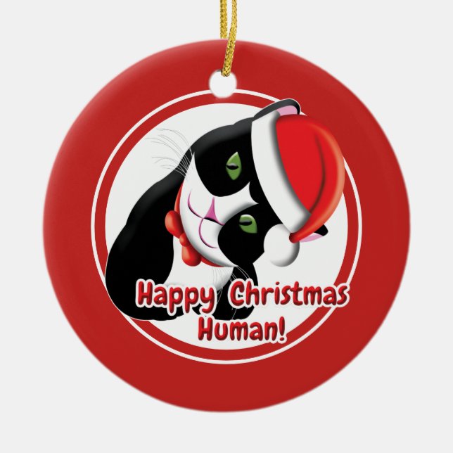 Adorno De Cerámica Santa Gato (Frente)