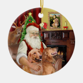 Adorno De Cerámica Santa - GoldenRetriever (DOS-B)