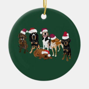 Adorno De Cerámica Santa Hats green