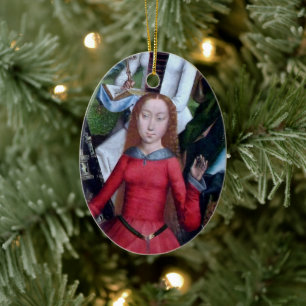 Adorno De Cerámica Santa Inés de Roma (detalle; M 070)