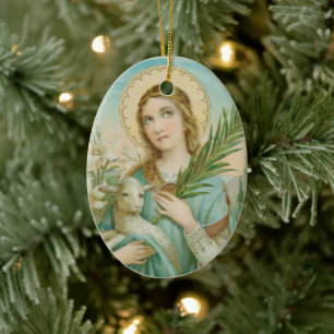 Adorno De Cerámica Santa Inés de Roma (MH 01)