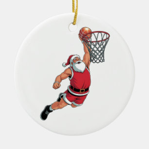 Adorno De Cerámica Santa jugando baloncesto Amantes del deporte de Na