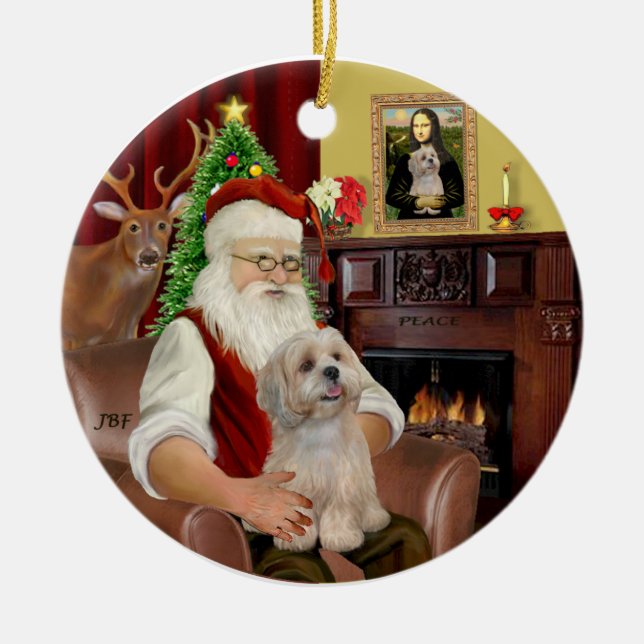 Adorno De Cerámica Santa-Lhasa Apso (R2) (Frente)
