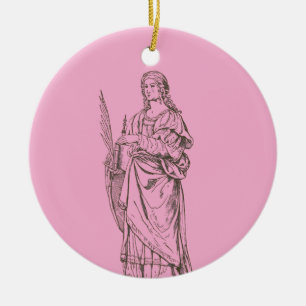 Adorno De Cerámica Santa Lucía por Bernardino Luini