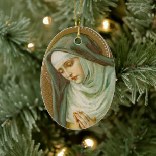 Adorno De Cerámica Santa María Magdalena de Pazzi (JM 45) Óvalo