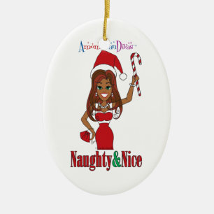 Adorno De Cerámica Santa Naughy y Niza Diva