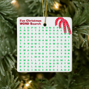 Adorno De Cerámica Santa Navidad Mini 15 Rompecabezas de Palabras Can