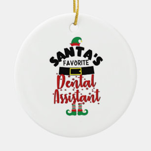 Adorno De Cerámica Santa Navidades de asistencia dental favoritas