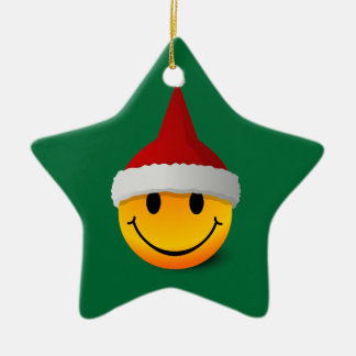 Adorno De Cerámica Santa Navidades Smiley Emoticon