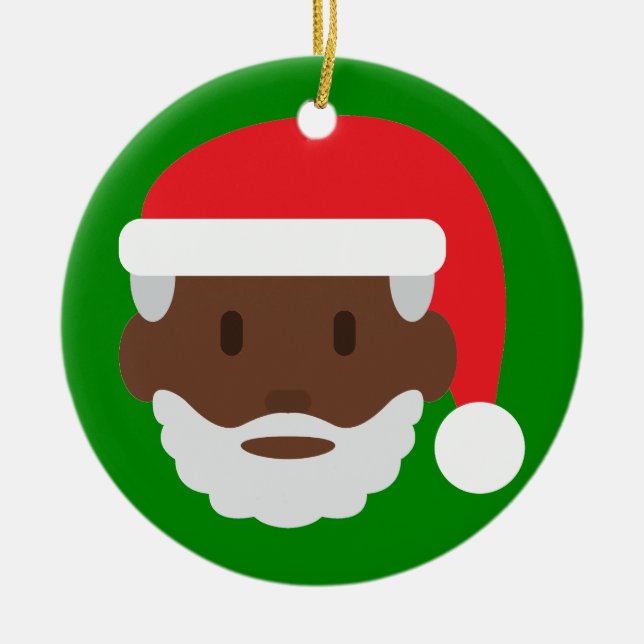 Adorno De Cerámica santa negro claus emoji (Frente)