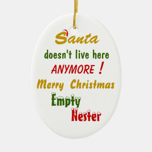 Adorno De Cerámica ¡Santa no vive aquí más!