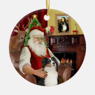 Adorno De Cerámica Santa-Pastor Australiano (Tri 2)