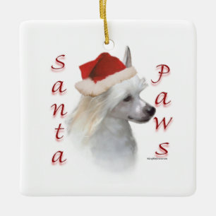 Adorno De Cerámica Santa Paws de Crested (polvo) chino