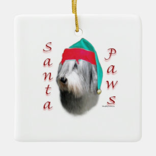 Adorno De Cerámica Santa Paws, un pastor polaco de Lowland