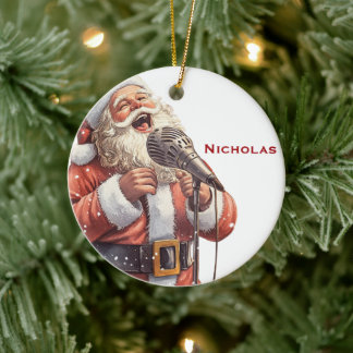 Adorno De Cerámica Santa Personalizado Cantando 