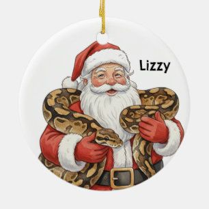 Adorno De Cerámica Santa personalizado con serpiente pitón de bola