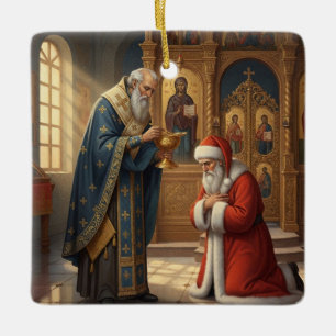 Adorno De Cerámica Santa personalizado en una iglesia ortodoxa orient
