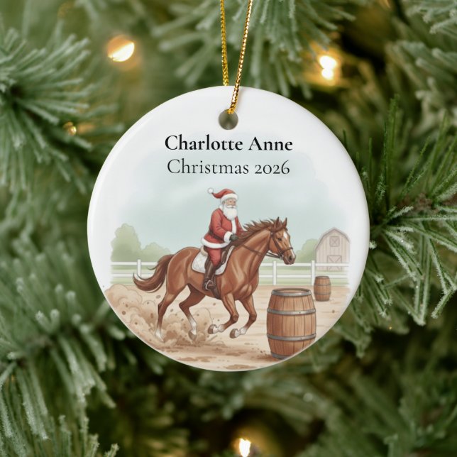 Adorno De Cerámica Santa Personalizado Saltando Barriles (Árbol)
