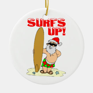Adorno De Cerámica Santa que practica surf