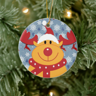 ADORNO DE CERÁMICA SANTA RUDOLPH XMAS