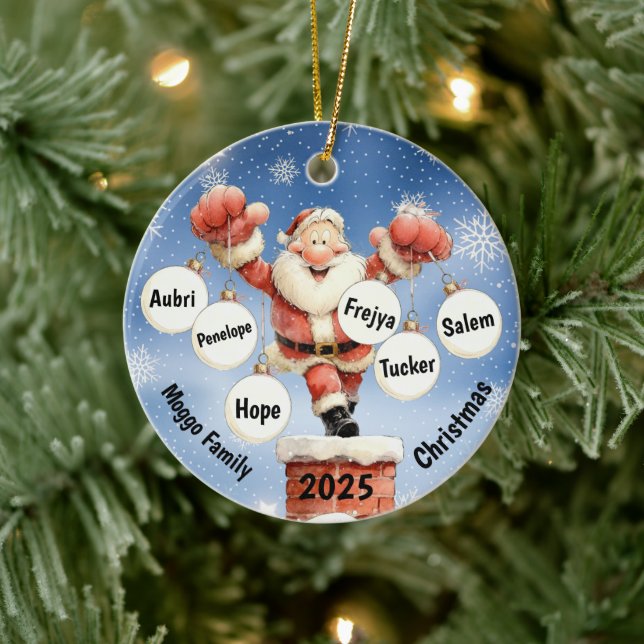 Adorno De Cerámica Santa’s Festive Chimney Ornament (Árbol)