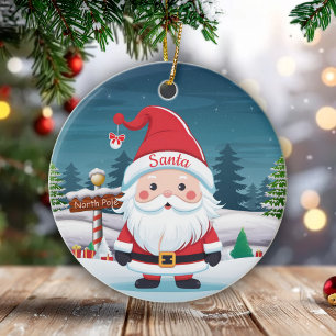 Adorno De Cerámica Santa, San Nicolás Kris Kringle Papá Noel 🎄🎅🏼