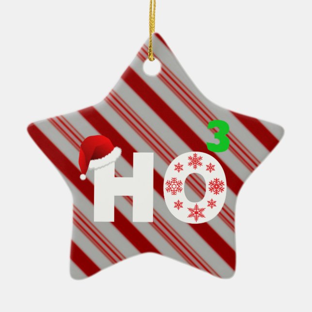 Adorno De Cerámica santa se ríe de navidad (Frente)