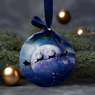 Adorno De Cerámica Santa Sleigh   Navidades de Fantasy Galaxy Night S