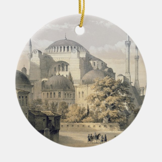 Adorno De Cerámica Santa Sofía, plato 19: vista exterior del mosq (Frente)