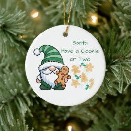 Adorno De Cerámica Santa Tenga una Galleta o Dos en una