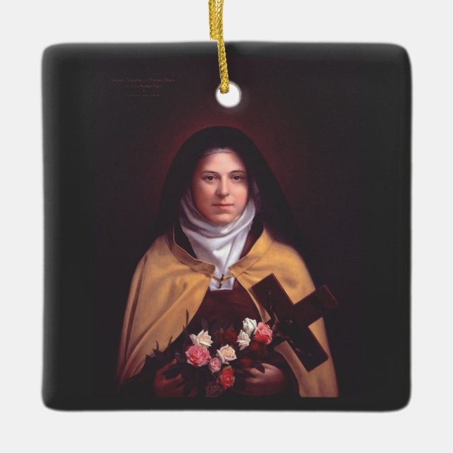 Adorno De Cerámica Santa Teresa de Lisieux (Anverso)