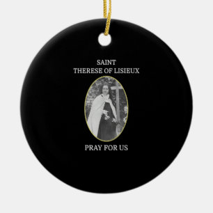 Adorno De Cerámica Santa Teresa de Lisieux T-Shirt Saint Flower