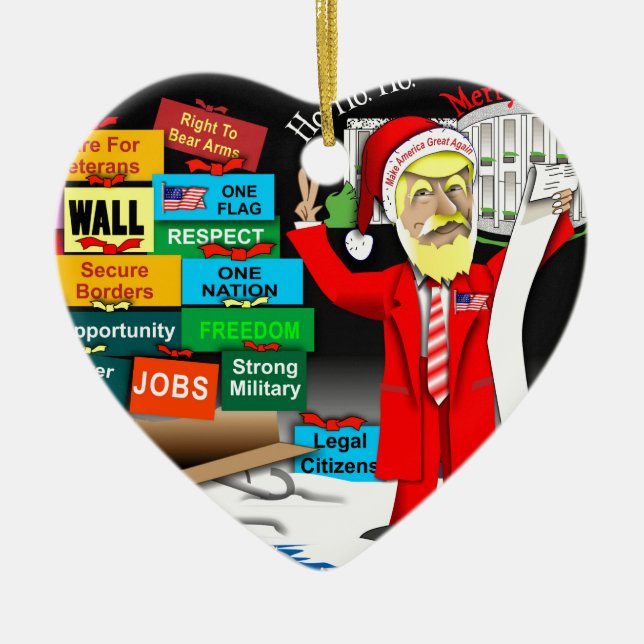 Adorno De Cerámica Santa Trump (Frente)