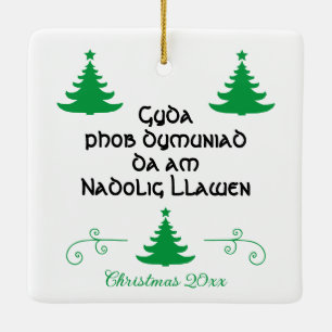 Adorno De Cerámica Santa Winifreda de Gales (P 002; Galés)