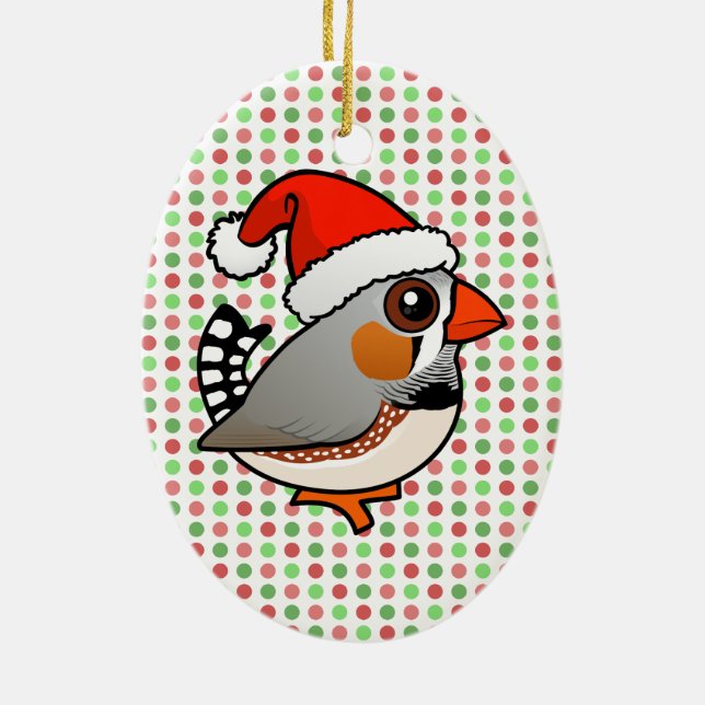 Adorno De Cerámica Santa Zebra Finch (Atrás)